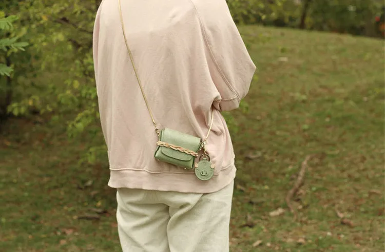 Mini Womens Leather Crossbody Bags Chain Purse Small Shoulder Bags for Women