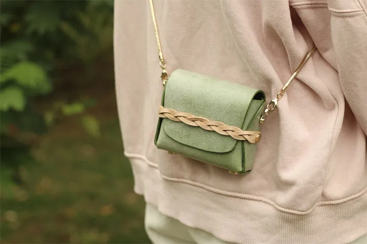 Mini Womens Leather Crossbody Bags Chain Purse Small Shoulder Bags for Women