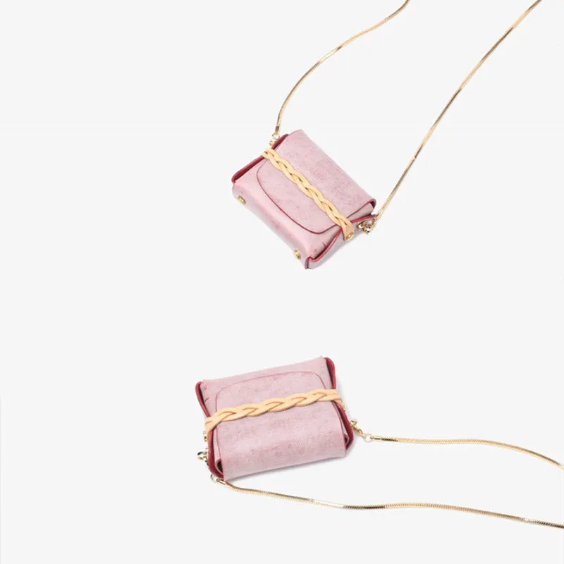 Mini Womens Leather Crossbody Bags Chain Purse Small Shoulder Bags for Women