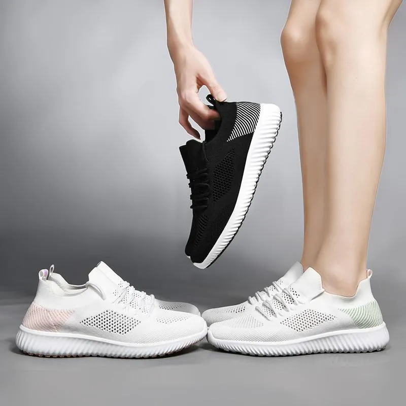Nanccy Women Breathable Mesh Summer Lace-up Shoes