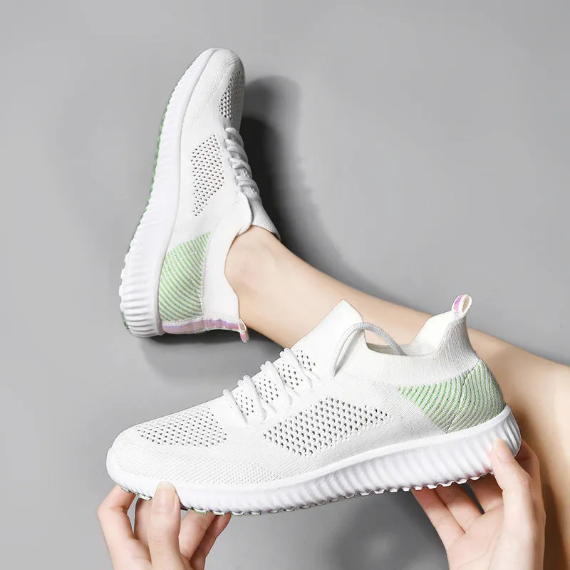 Nanccy Women Breathable Mesh Summer Lace-up Shoes