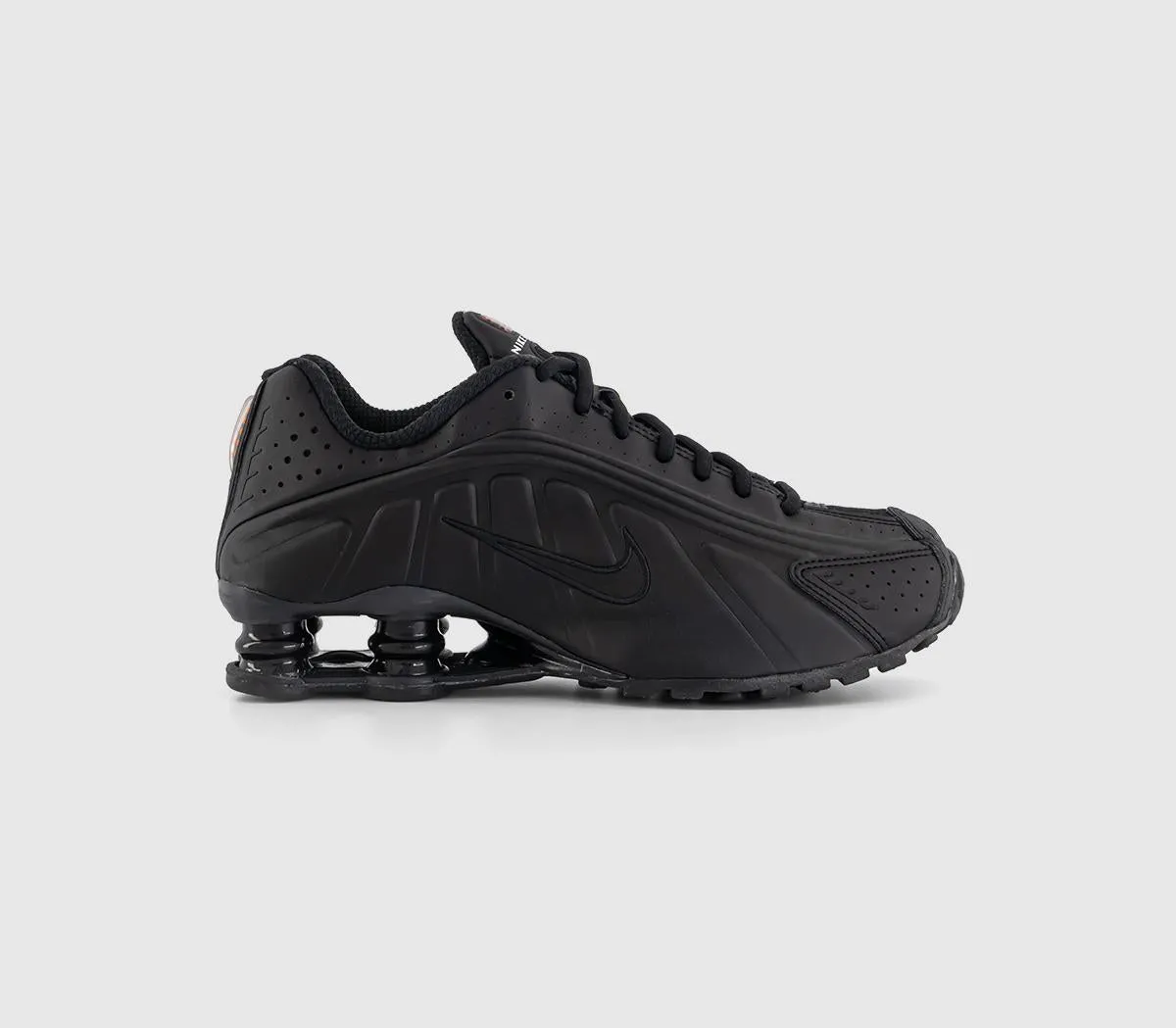 Nike Shox R4 Trainers Black Black Black Max Orange