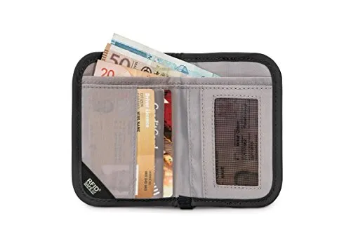 Pacsafe Rfidsafe V50 Anti-Theft Rfid Blocking Compact Wallet, Black