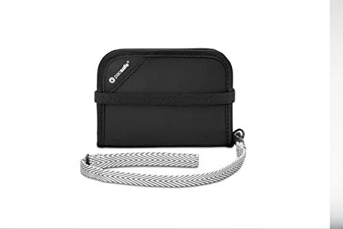 Pacsafe Rfidsafe V50 Anti-Theft Rfid Blocking Compact Wallet, Black