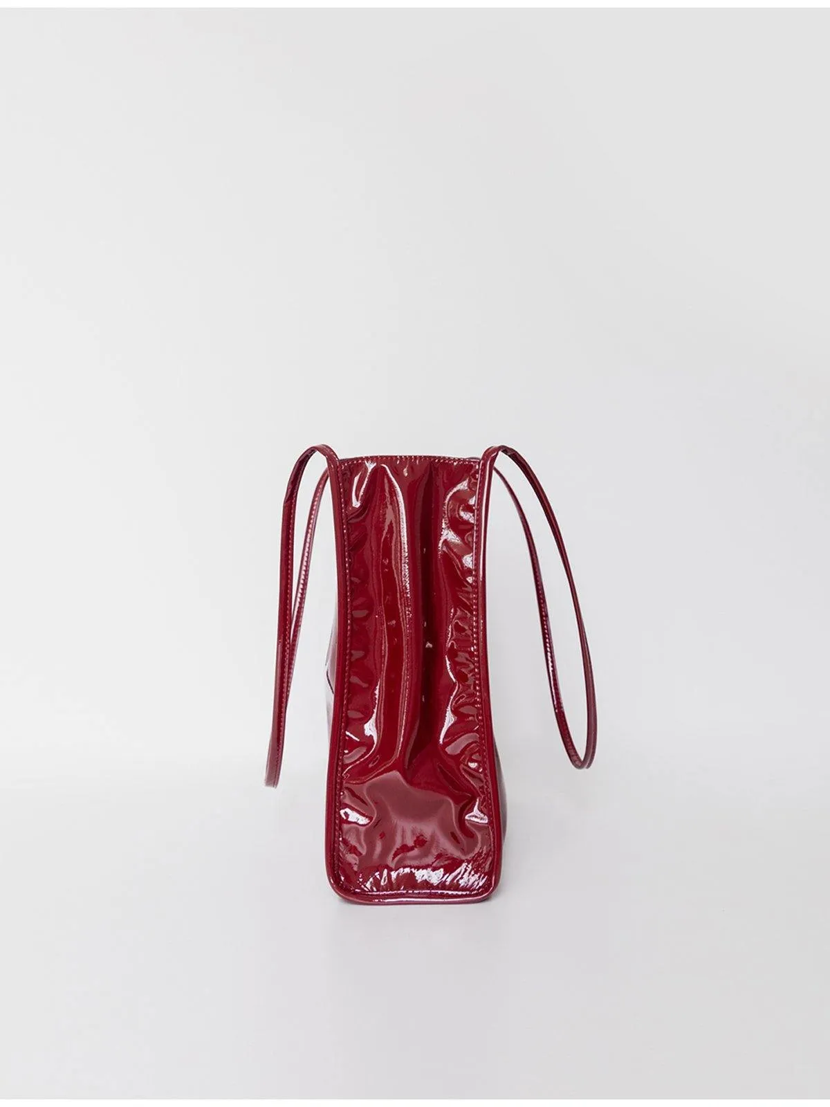 Patent Leather Tote Bag - Red