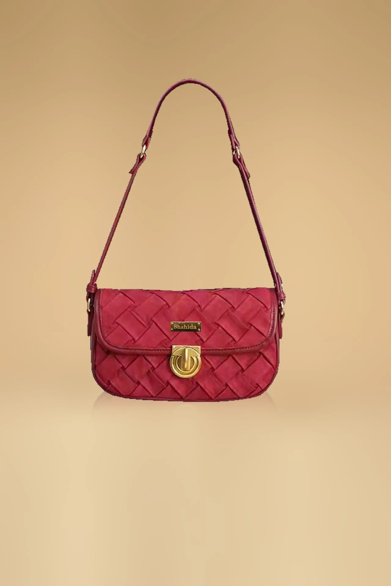 Red Designer Formal Quilted Bag