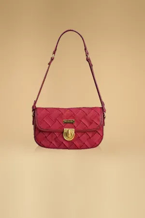 Red Designer Formal Quilted Bag
