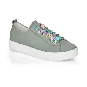 Remonte Ladies Multi Lace Flatform Sneaker Mint
