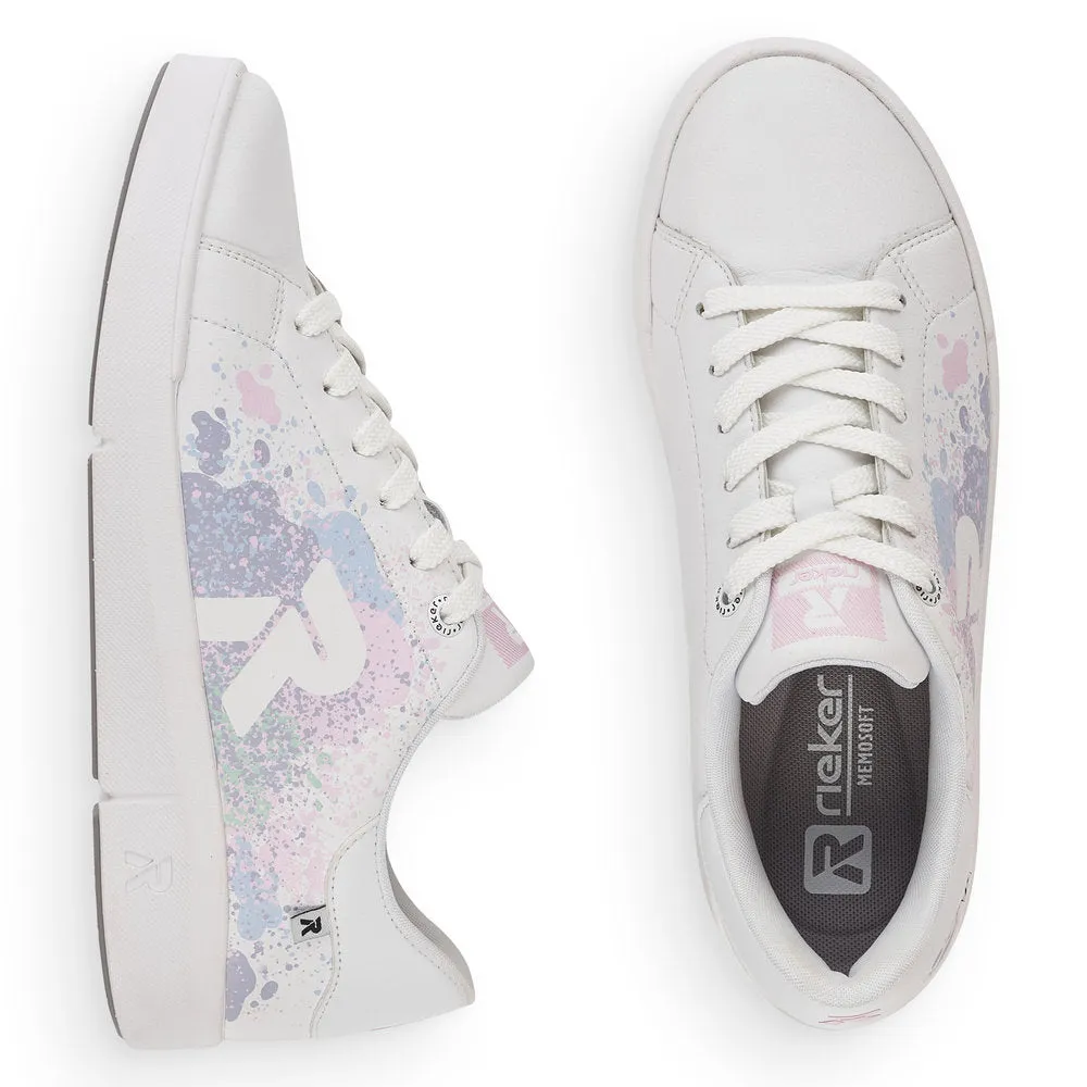 Rieker Ladies Flat Sole Lace Up Sneaker