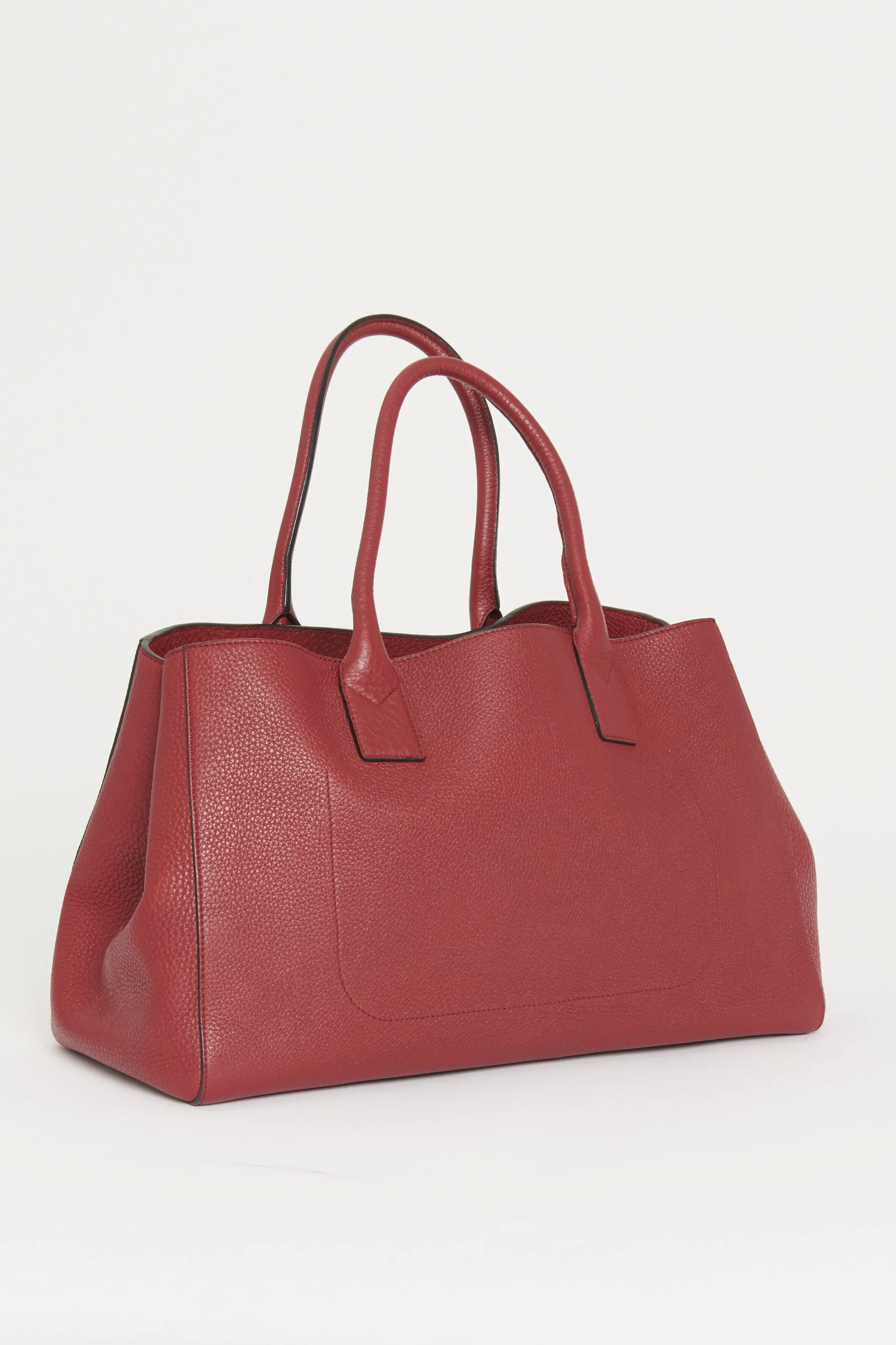 Ruby Red Big Apple Preowned  Top Handle Bag