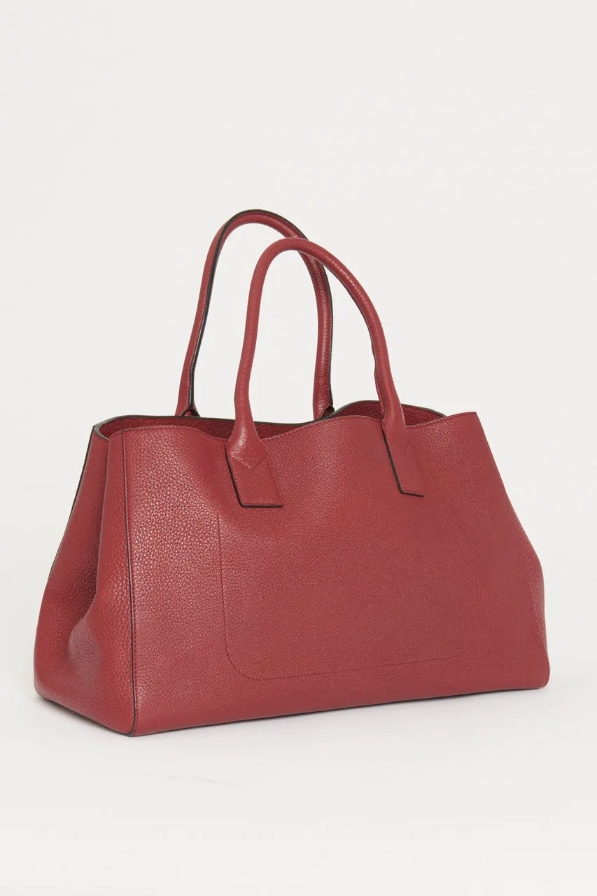 Ruby Red Big Apple Preowned  Top Handle Bag