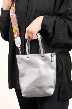 SALE! NGIL Silver Faux Leather Gwen Guitar Strap Purse