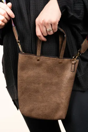 SALE! NGIL Taupe Brown Faux Leather Gwen Guitar Strap Purse