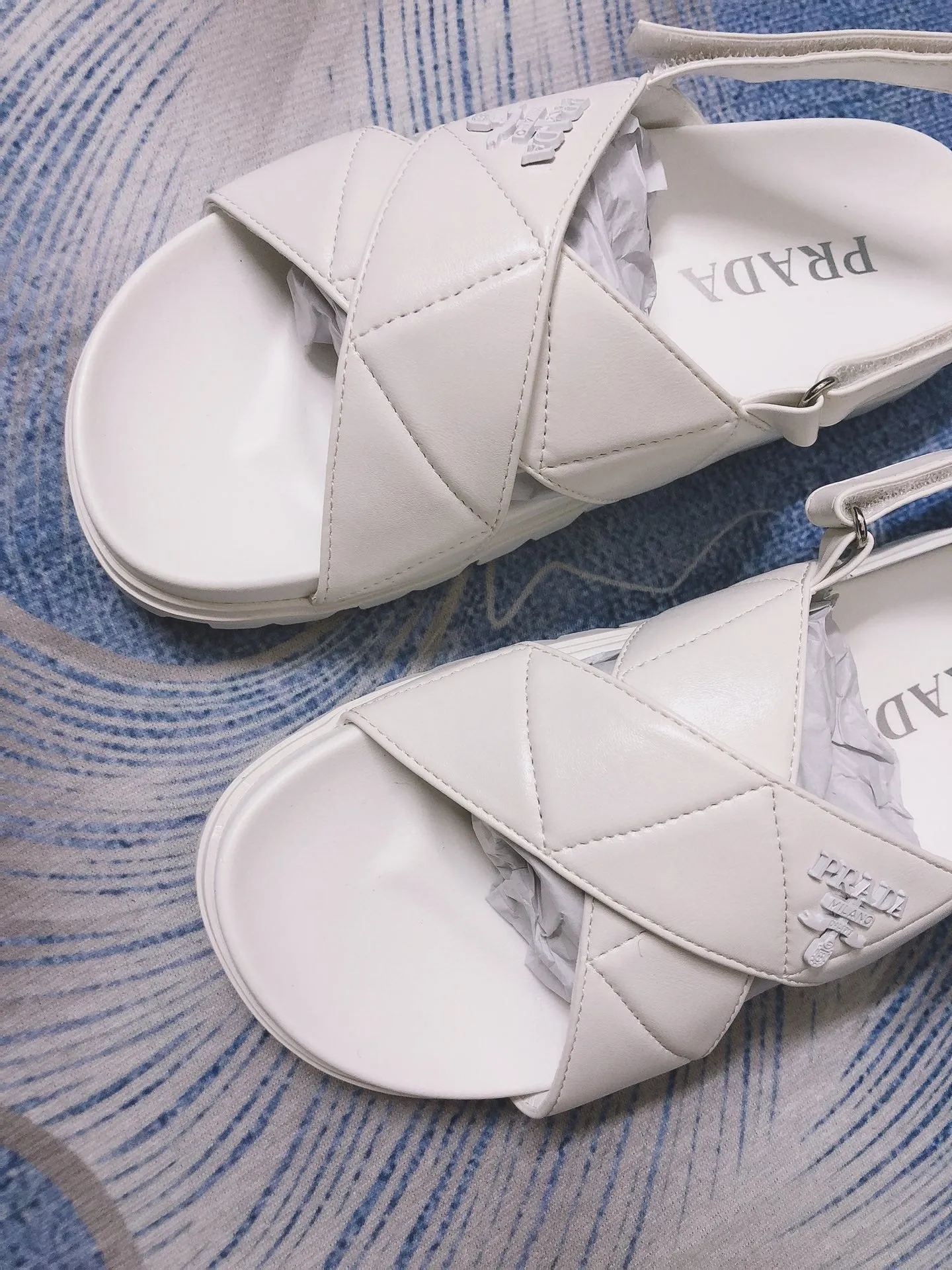 SE856 PD Quilted Nappa Leather Flatform Sandals / Size4-9