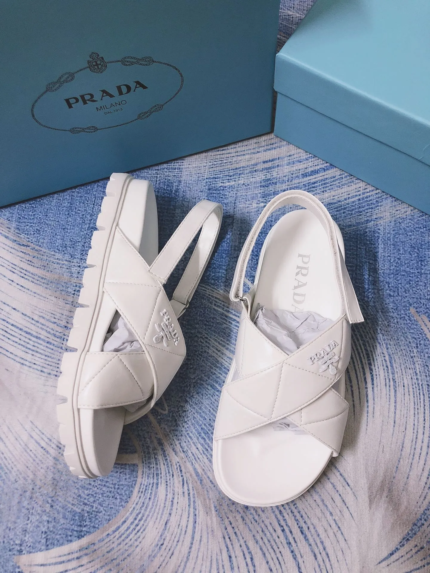 SE856 PD Quilted Nappa Leather Flatform Sandals / Size4-9