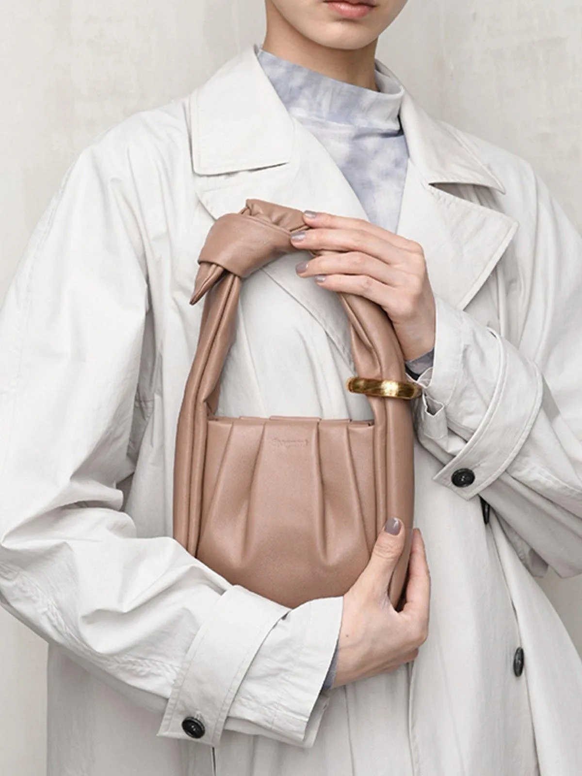 Small Wonton Bag - Light Brown