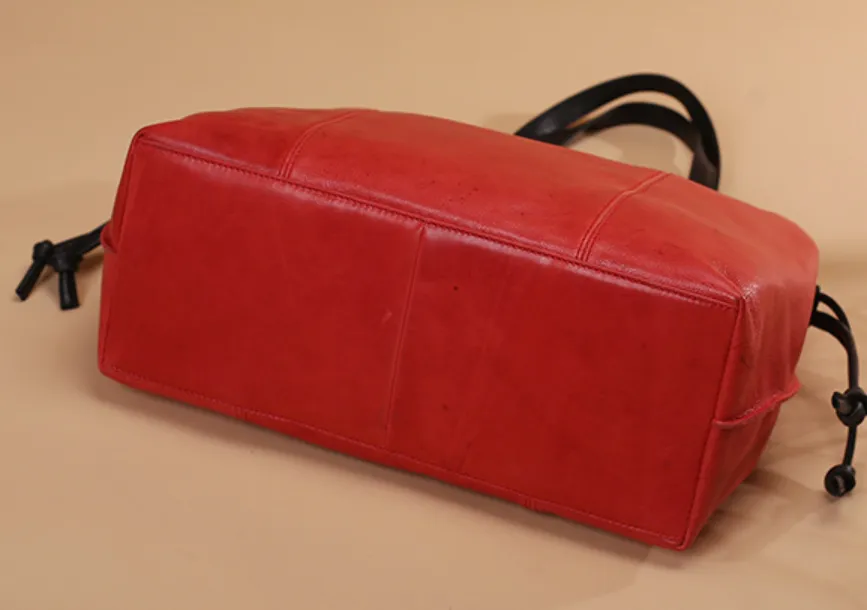Soft Leather Shopper Horizontal Tote Bags Purses