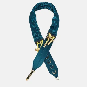 Teal Blue Satin Shoulder Strap