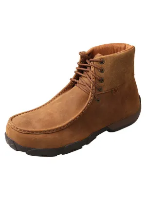 Twisted X MDMAL01 Men’s 6″ Work Alloy Toe Driving Moc Distressed Saddle