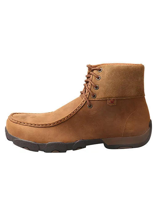 Twisted X MDMAL01 Men’s 6″ Work Alloy Toe Driving Moc Distressed Saddle