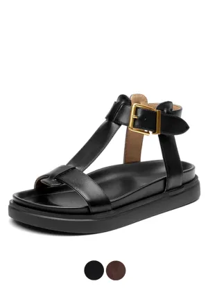 USS Shoes Sara Women's T-Strap Leather Sandal