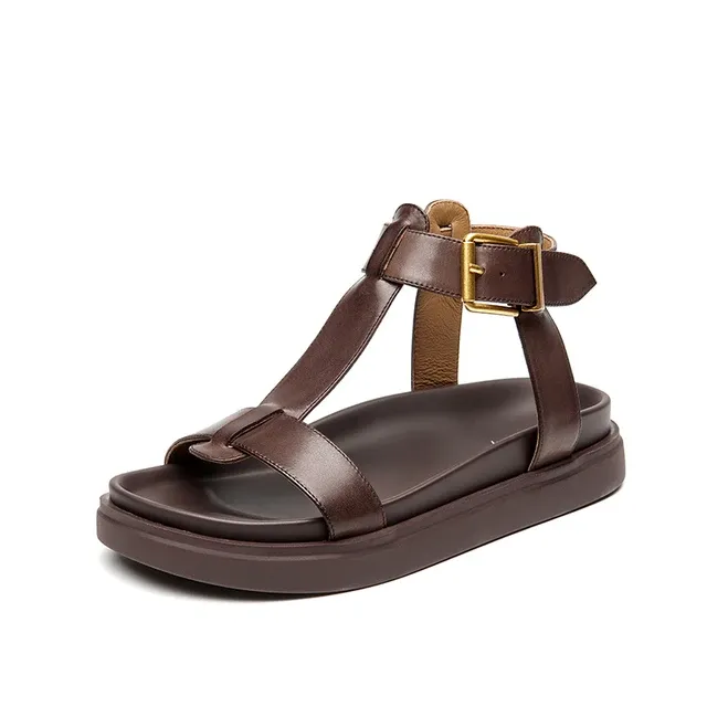USS Shoes Sara Women's T-Strap Leather Sandal
