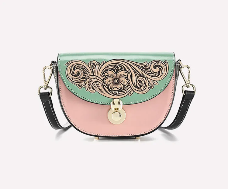 Womens Small Over The Shoulder Purse Genuine Leather Crossbody Bags