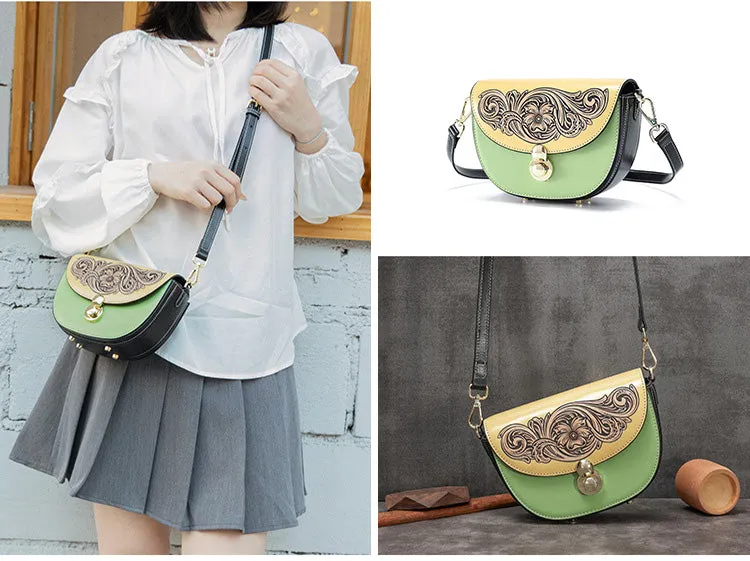 Womens Small Over The Shoulder Purse Genuine Leather Crossbody Bags