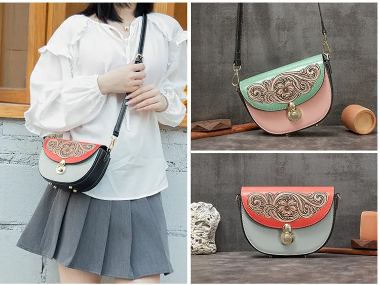 Womens Small Over The Shoulder Purse Genuine Leather Crossbody Bags