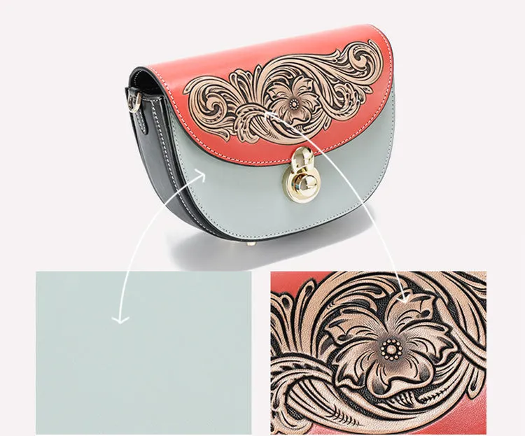 Womens Small Over The Shoulder Purse Genuine Leather Crossbody Bags