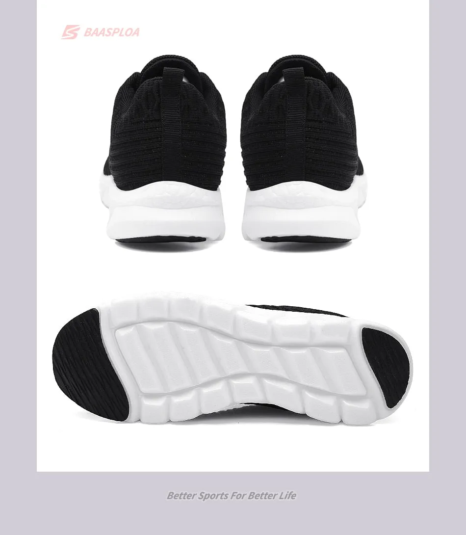 Women's Sneaker Fitness Shoes Lace up Non-Slip Soft Tennis Shoes Lace-up Lightweight Jogging Walking Breathable Sneakers