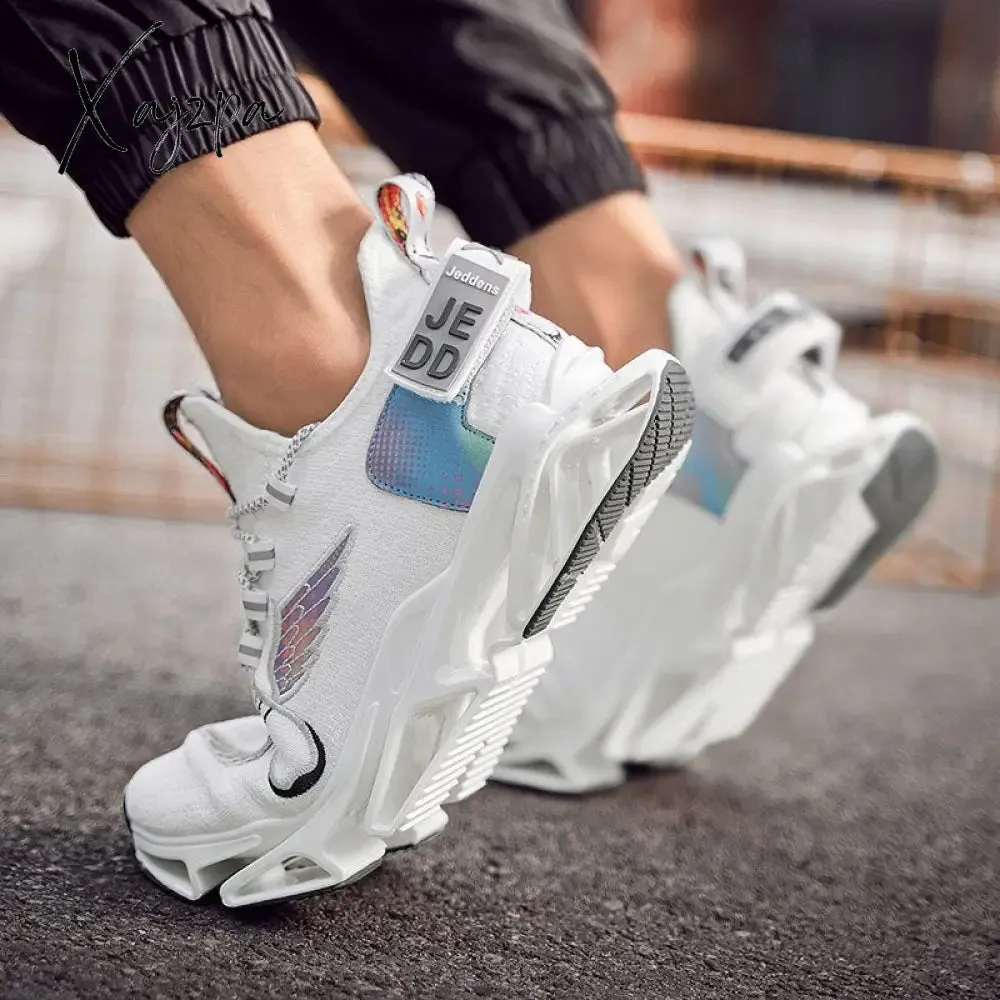 Xajzpa 2023 Shoes men Sneakers Male casual Mens Shoes Mesh sports Breathable tennis Shoes loafers damping Walking Footwear running Shoes