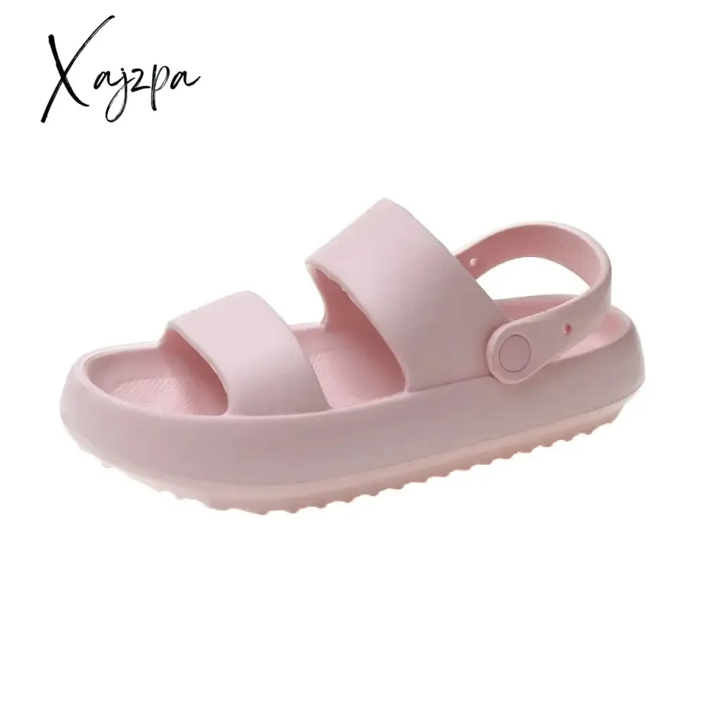 Xajzpa - Unisex Thick Sole Slipper Fashion Beach Sandals Men Women Slipper Anti-Slip Waterproof Sandals Flip Flops Women Men Casual Shoes